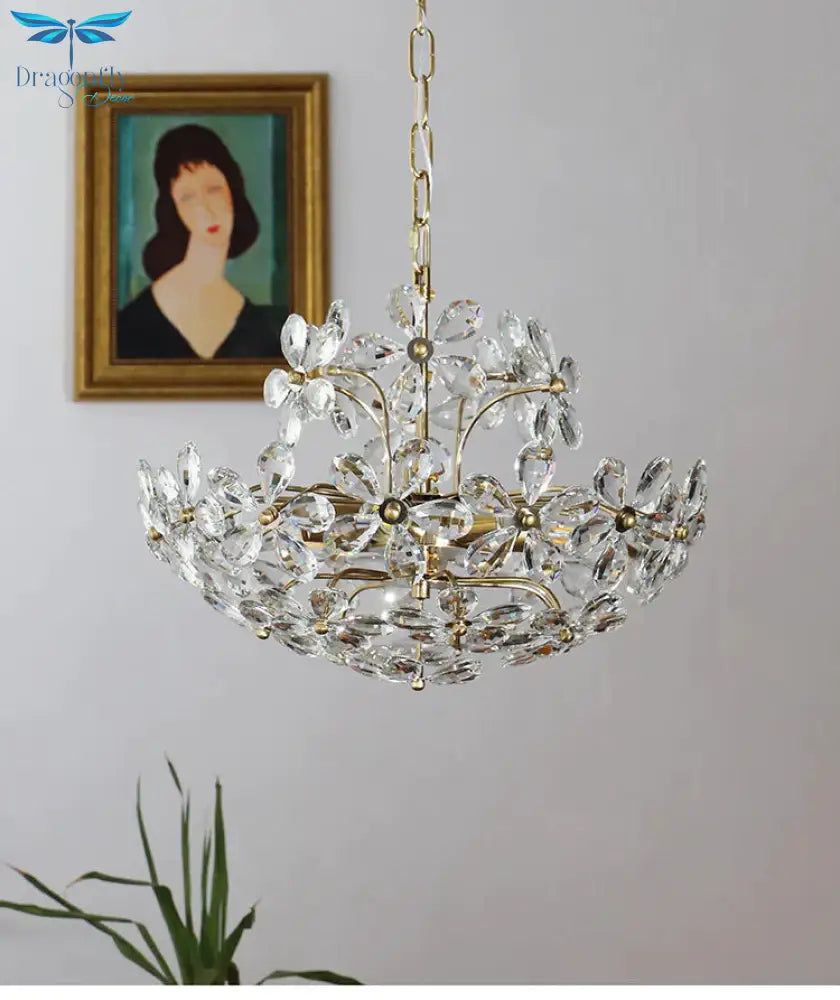 Crystal Chandelier Garden American Retro Style Lamps Pendant