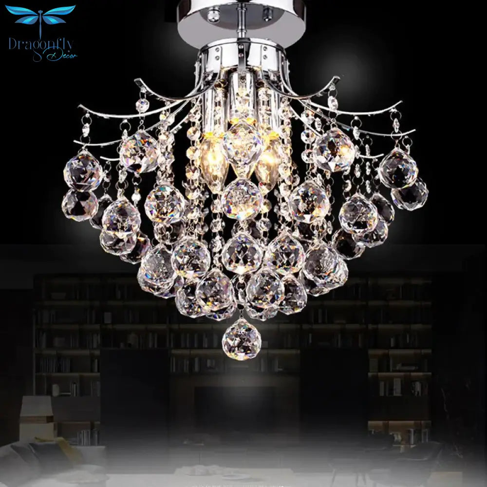 Crystal Pendant Lamps Bedroom Lights Led Hand Lighting Living Room Decoration Light E14/E12