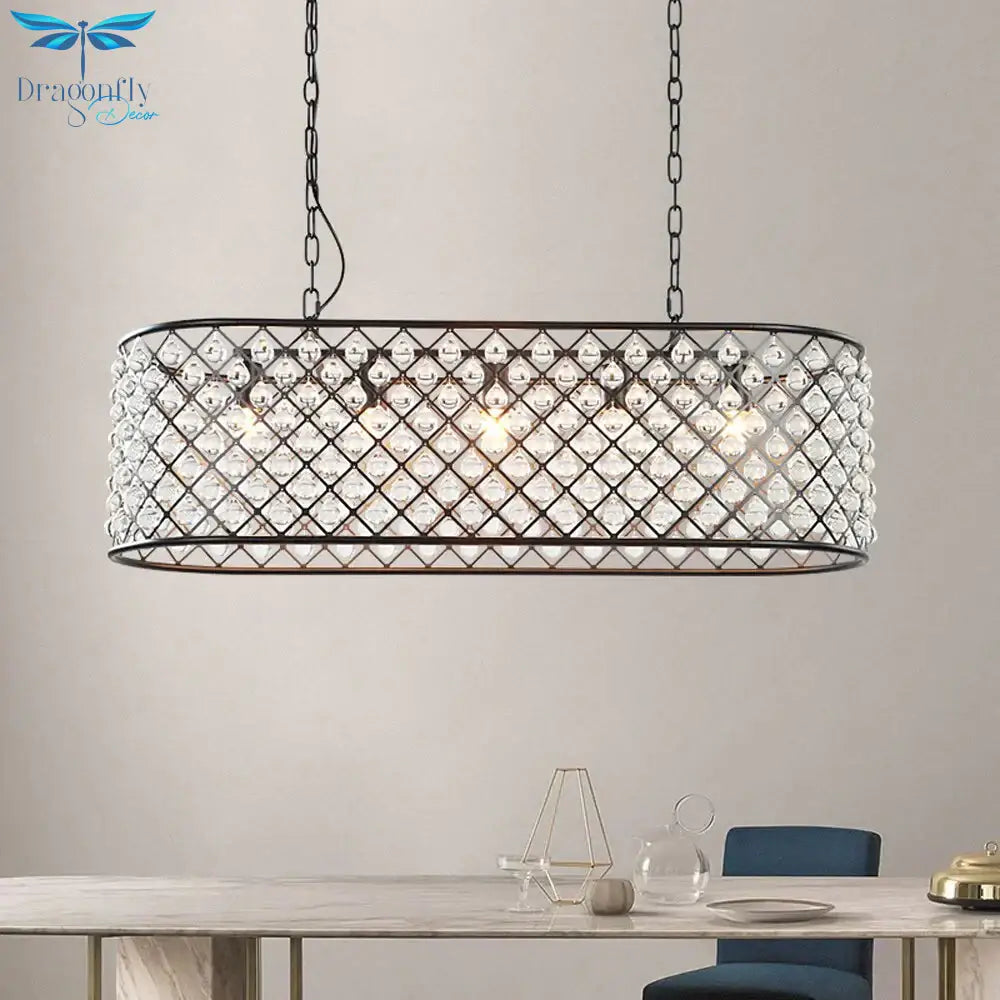 Crystal Pendant Lights Retro Industrial Restaurant Bar Lamps Bedroom Living Room Indoor Handing E27