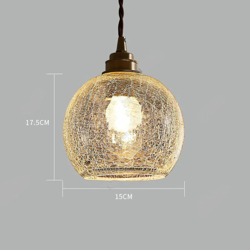 Dining Hall Lamp Retro Simple Brass Glass Ball Small Chandelier Personality Hotel Bedside A /