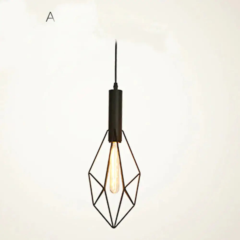Decorative Chandelier Creative Post - Modern Restaurant Bar Iron Single Dia Deng Retro Lamps Head A