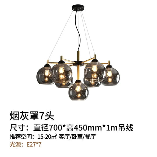 Designer Luxury Minimalist Industrial Chandelier Lighting Led E27 Postmodern Suspension Luminaire