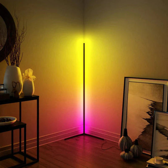 Dimming Black White Floor Lamp Modern Rgb Remote Led Lamps Standing Simple Corner Standing Light