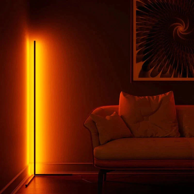 Dimming Black White Floor Lamp Modern Rgb Remote Led Lamps Standing Simple Corner Standing Light