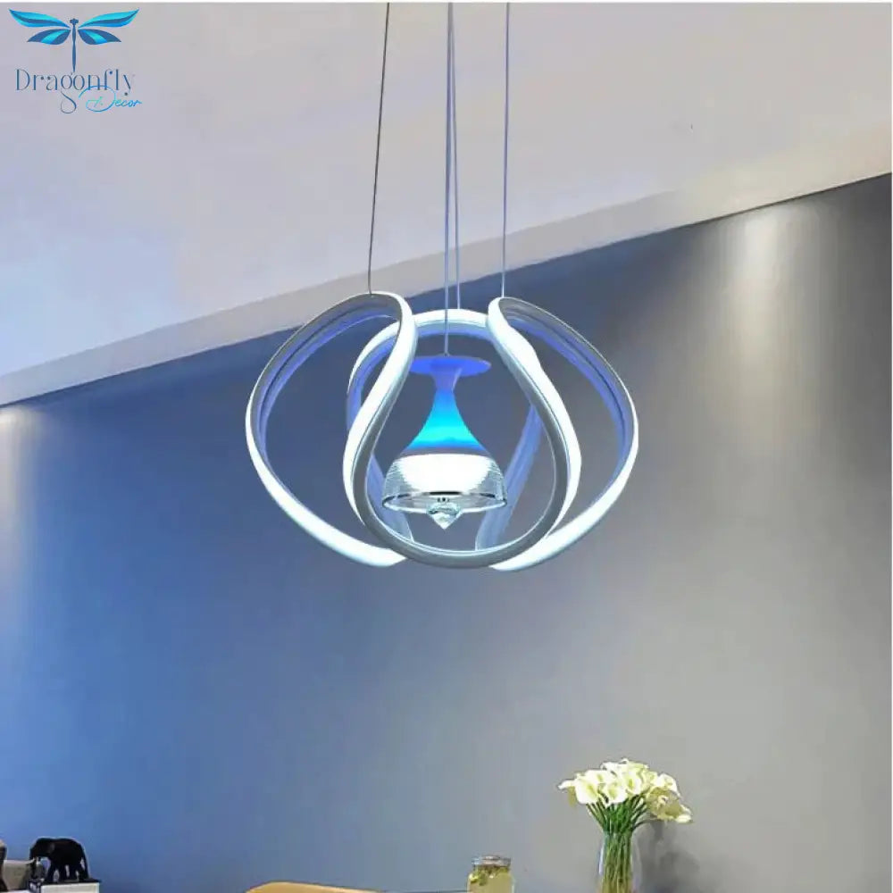 Dining Chandelier Modern Nordic Bar Living Room Lamps Creative Single Led Exhibition Pendant