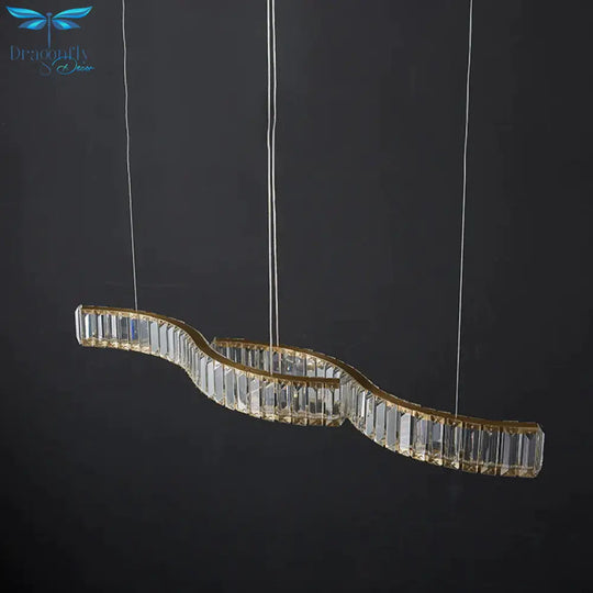 Dining Lamp Chandelier Crystal Luxury Lamps Modern Minimalist Room Table Bar Nordic Strip Ideas