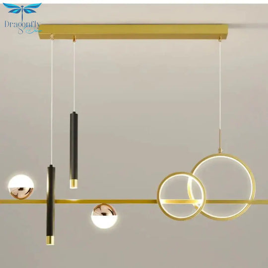 Dining Room Chandelier With Spotlights Nordic Luxury Bar Lamp Simple Modern Minimalist Strip