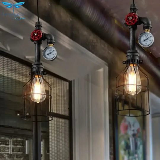 E26/E27 Retro Loft Style Pendant Lamp Water Pipe Industrial Vintage Fixtures Bar Dinning Room Living