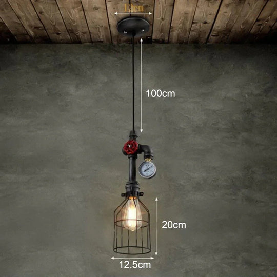 E26/E27 Retro Loft Style Pendant Lamp Water Pipe Industrial Vintage Fixtures Bar Dinning Room Living