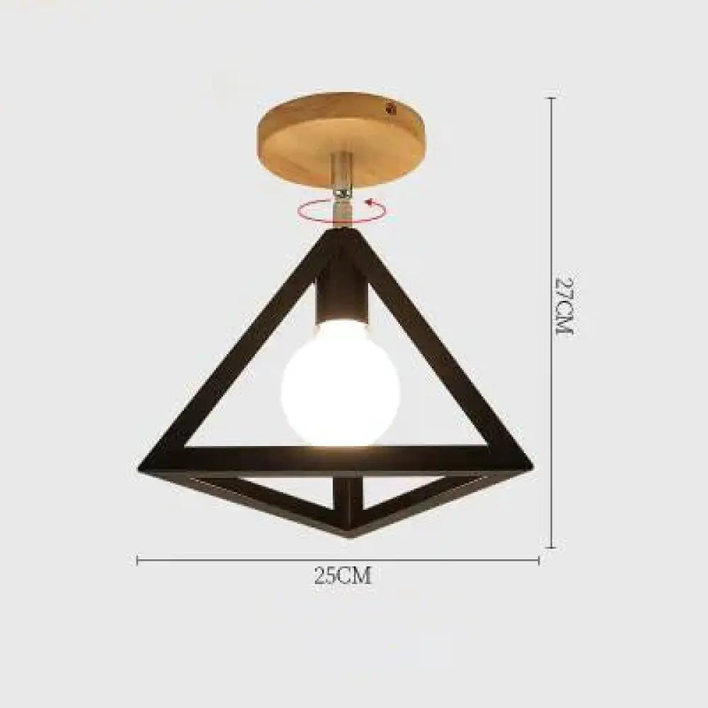E27 Iron 5W Ceiling Lamp Shade Pendant Light Covers And Shades Triangle Metal Lampshades(Not Includ