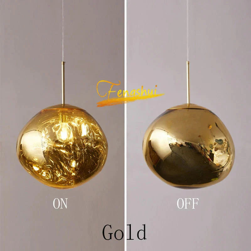 Ela - Nordic Led Lava Pendant Light Gold / W1 15Cm Lighting