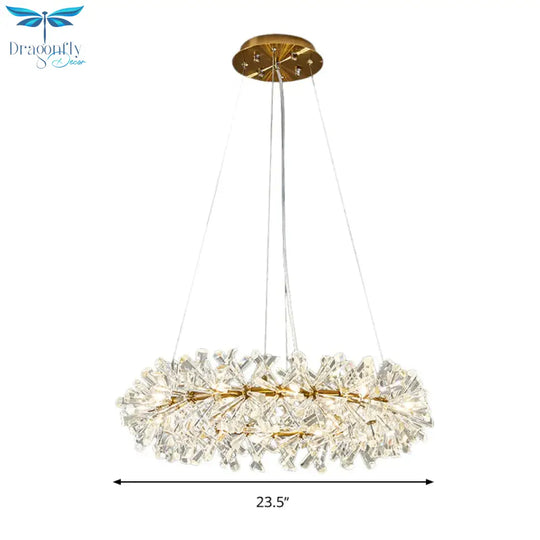 Elegant 18 - Head Crystal Pendant Light Chandelier - Traditional Style Clear Faceted Crystals