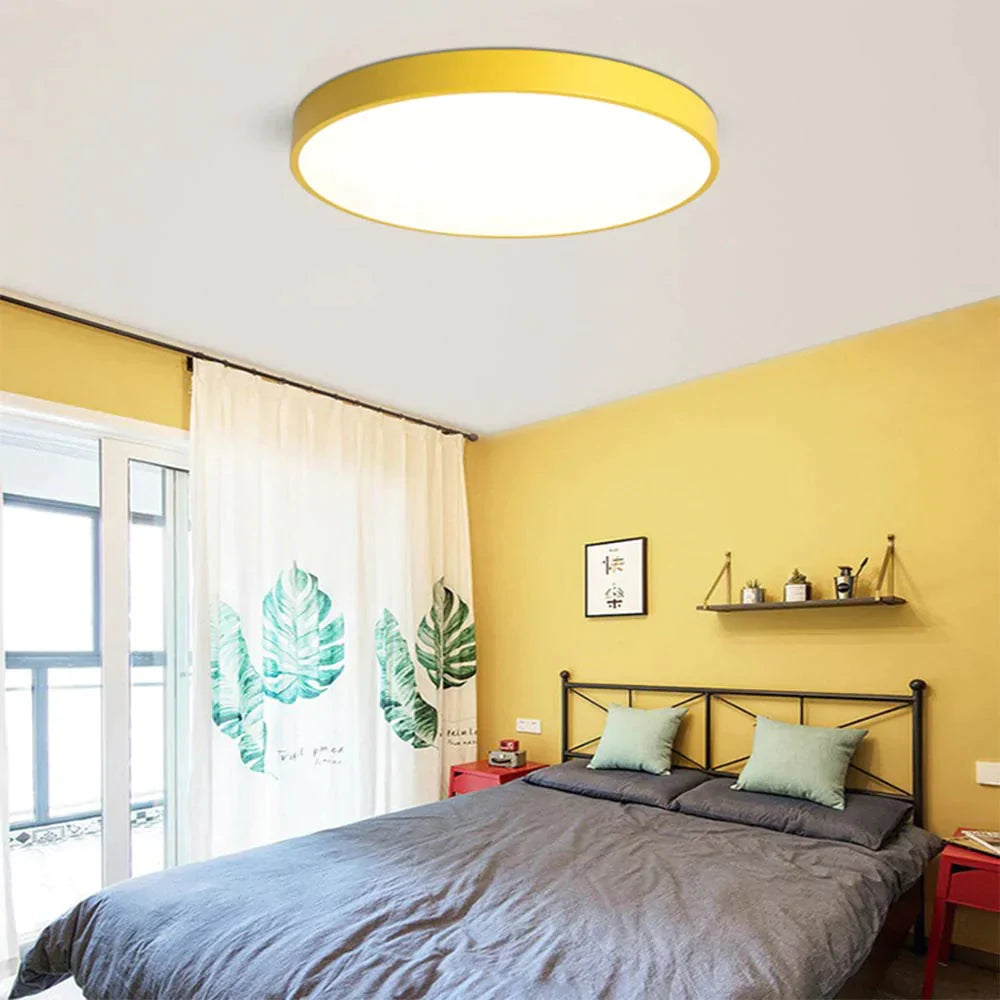 Elise - Led Simple Ceiling Lights 5Cm Bedroom Study Room Remote Lamp Modern Plafonnier Led Lighting