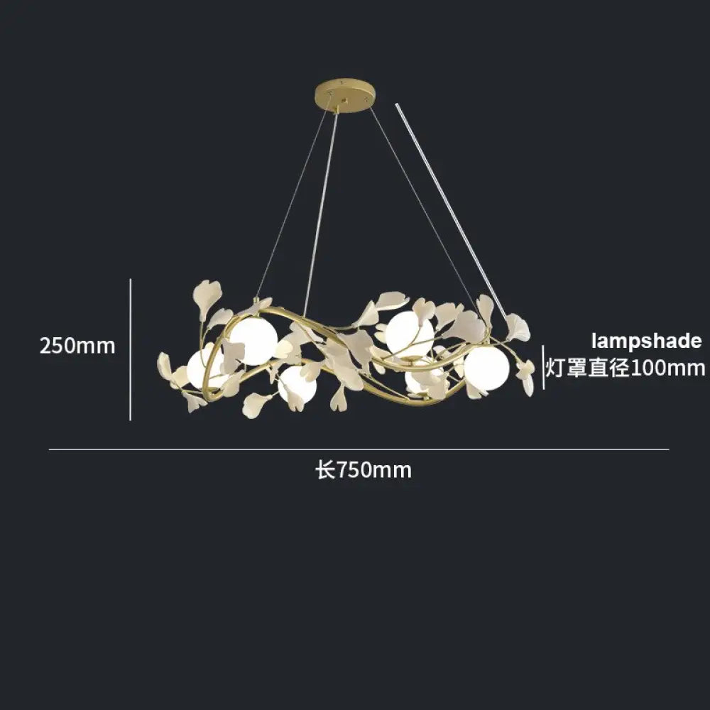 Elsa Nordic Luxury Leaves Led Chandelier: A Modern Masterpiece For Your Home Dia 75Cm / Warm White