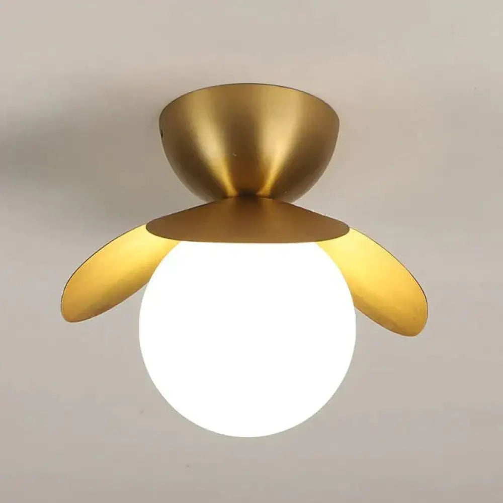 Emerson - Nordic Flower Corridor Aisle Lamp All Copper Cloakroom Ceiling 7W / Trichromatic Light