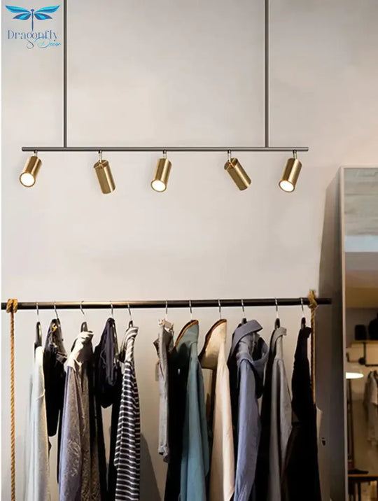 Europe Nordic Copper Brass Pendant Lights Modern Lamp Bedroom Dinning Bar Hanglamp Golden Spotlight