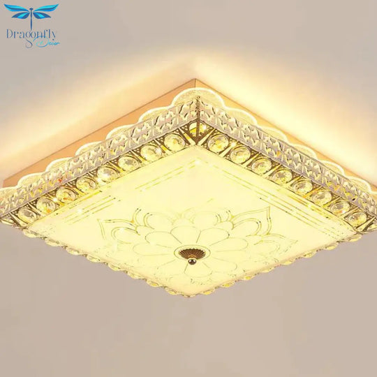 European Creative Square Master Bedroom Lamp Atmospheric Led Ceiling Lamps