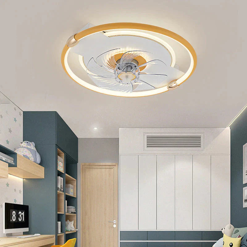 Fan Ceiling Lamp Light In The Bedroom Living Room Restaurant Invisible Indoor Simple Ultra - Thin