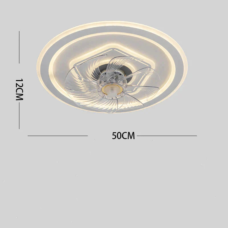 Fan Ceiling Lamp Light In The Bedroom Living Room Restaurant Invisible Indoor Simple Ultra - Thin