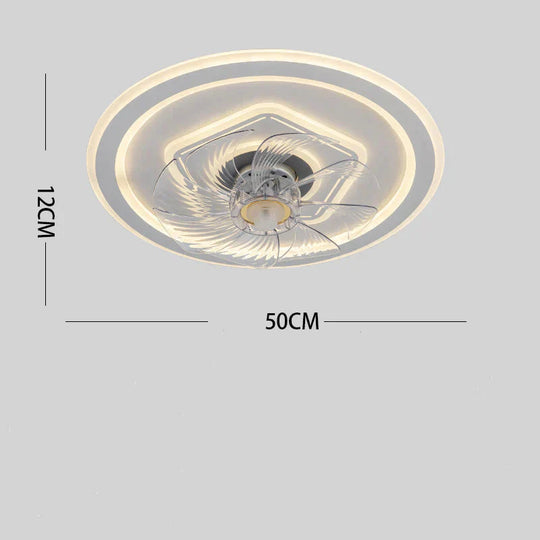 Fan Ceiling Lamp Light In The Bedroom Living Room Restaurant Invisible Indoor Simple Ultra - Thin