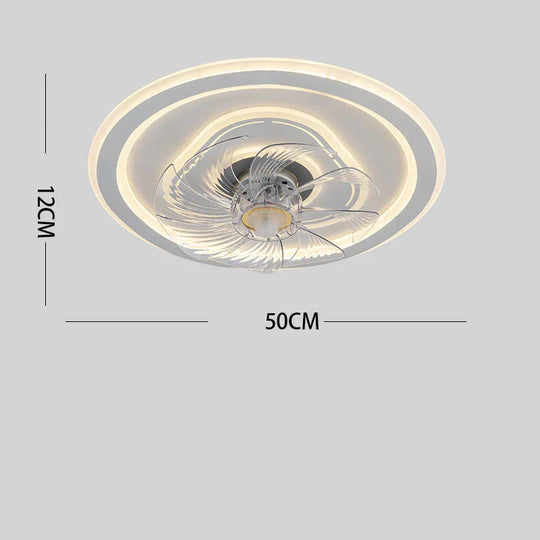 Fan Ceiling Lamp Light In The Bedroom Living Room Restaurant Invisible Indoor Simple Ultra - Thin