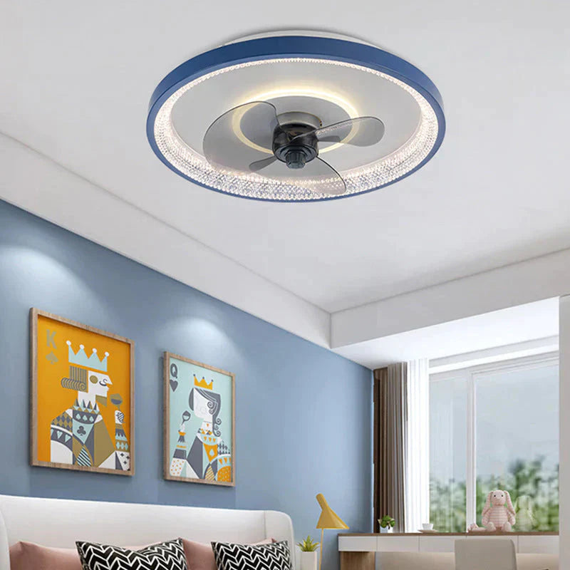 Fan Ceiling Lamp Light In The Bedroom Living Room Restaurant Invisible Indoor Simple Ultra - Thin