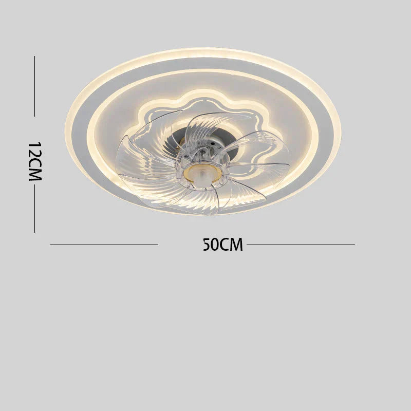 Fan Ceiling Lamp Light In The Bedroom Living Room Restaurant Invisible Indoor Simple Ultra - Thin