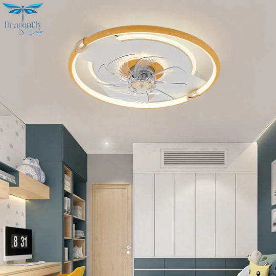 Fan Ceiling Lamp Light In The Bedroom Living Room Restaurant Invisible Indoor Simple Ultra - Thin