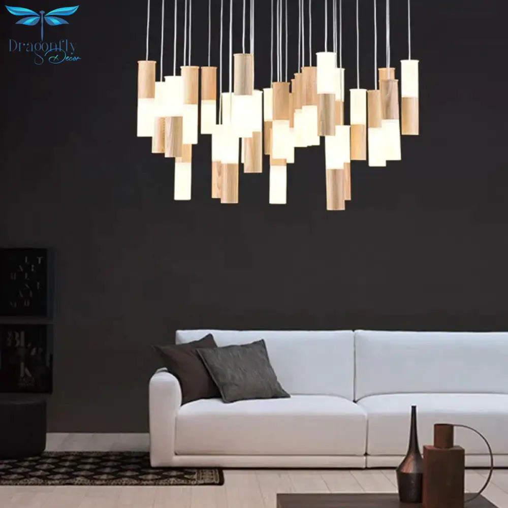 Fiela - Modern Wood Chandelier