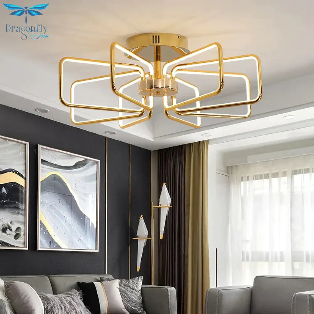 Gold/Chrome Plated Finish Modern Led Pendant Lights For Living Room Bedroom Dining Home Deco 110V
