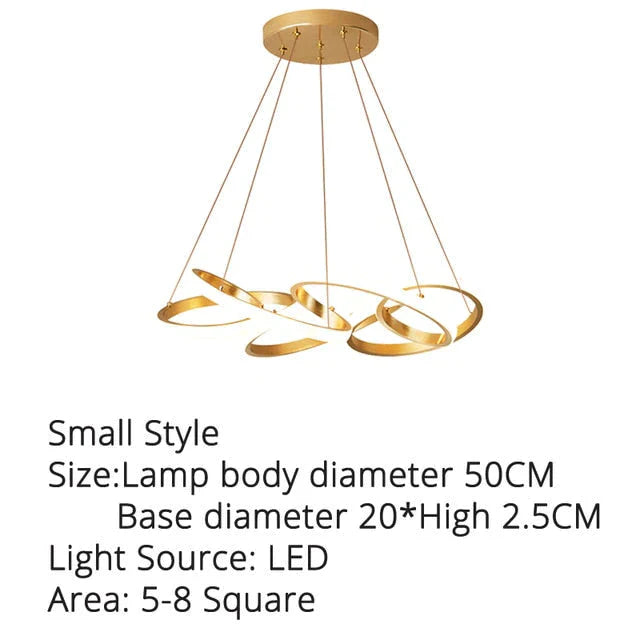 Gold Plated Led Pendant Lights Dining Room Kitchen New Lighting Lamp Cord With Remote Control