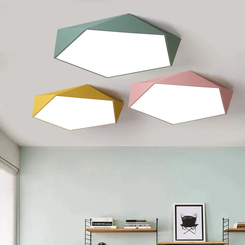 Greta - Macarons Ceiling Lights Colorful Lampshade Lamp For Living Room Bedroom Kids Mount Indoor