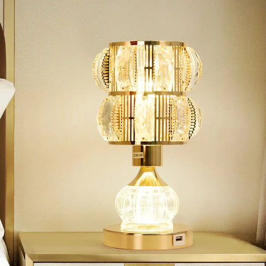 Hailey - Mid - Century Table Lamp Gold / C