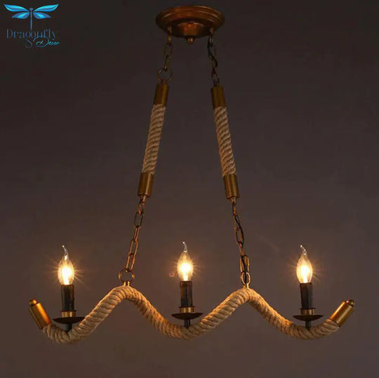 Handmade Vintage Pendant Lights Loft Rope Pendants Lamps Industrial Retro Edison Lamp Lustres De