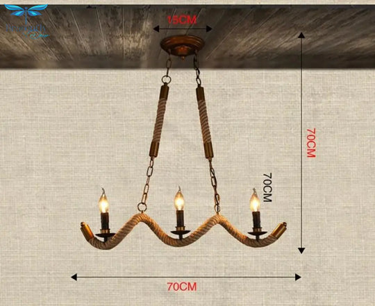 Handmade Vintage Pendant Lights Loft Rope Pendants Lamps Industrial Retro Edison Lamp Lustres De