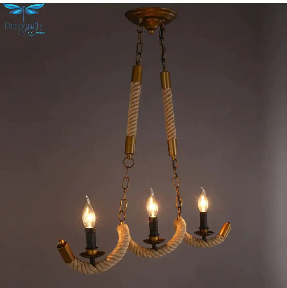 Handmade Vintage Pendant Lights Loft Rope Pendants Lamps Industrial Retro Edison Lamp Lustres De