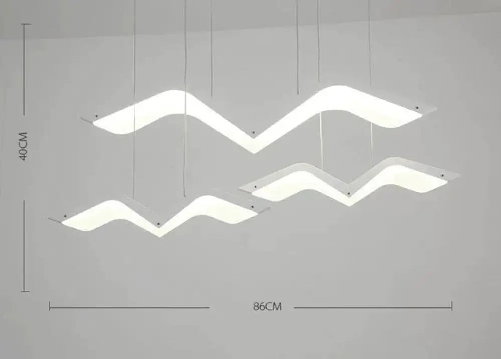 Hanging Deco Diy Modern Led Pendant Lights For Dining Room Kitchen 3 Heads L860Mm / Cool White No Rc