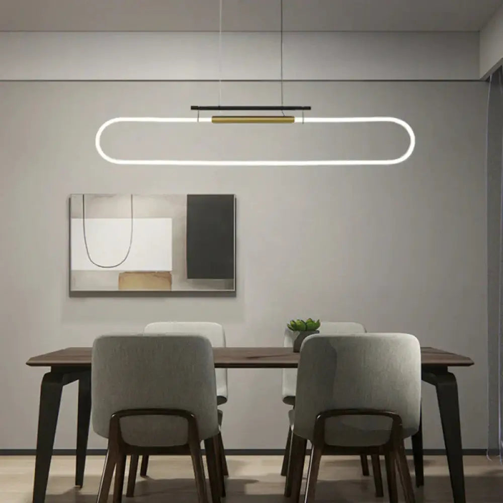 Hanging Strip Nordic Minimalist Modern Line Restaurant Word Lamp L100*H25Cm Pendant