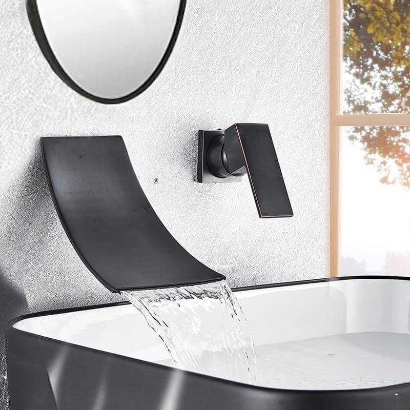 Hydrobliss - Signature Waterfall Basin Bathroom Faucet Matte Black Faucets