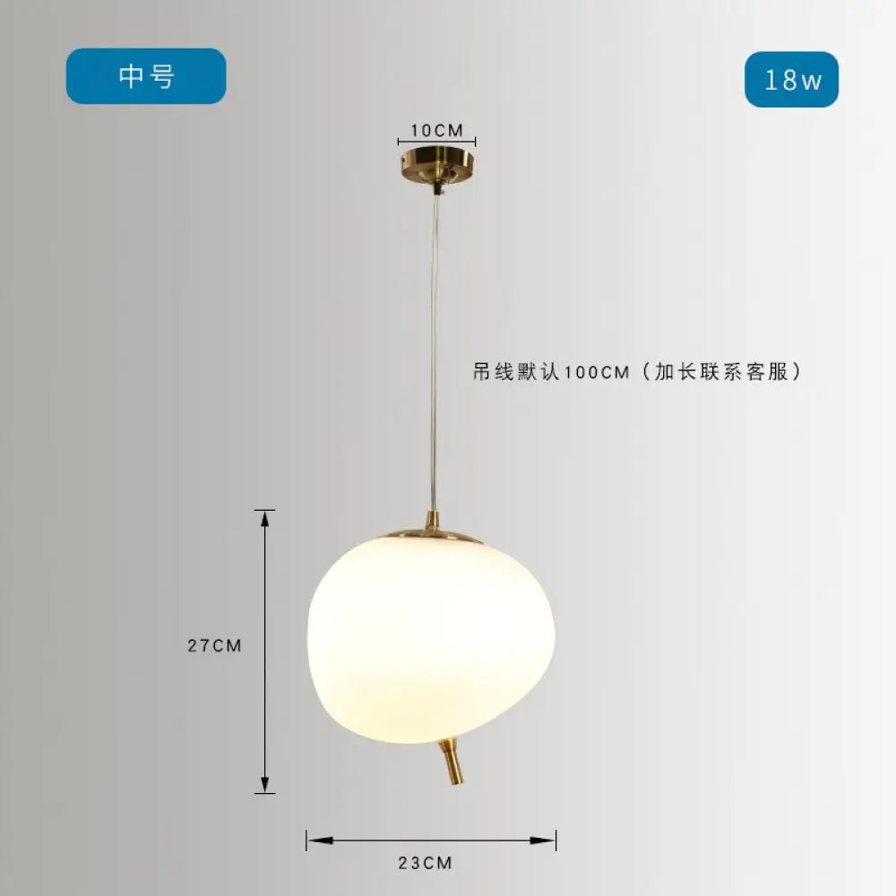 Individual Postmodern Luxury Glass Pendant Light With Touch Switch Home Decor Bedside Bedroom Lamp