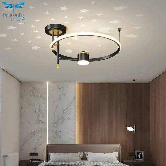 Individually Starry Sky Ceiling Bedroom Chandelier Ins Wind Art Book Room Decorative Lamps