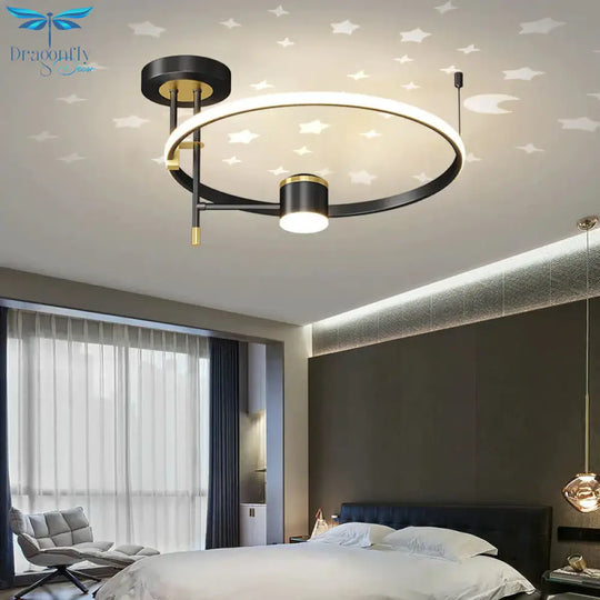 Individually Starry Sky Ceiling Bedroom Chandelier Ins Wind Art Book Room Decorative Lamps