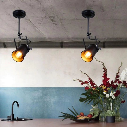 Industrial Pendant Light Vintage Loft Spotlights American Lamp Led Restaurant Cafe Bar Decoration