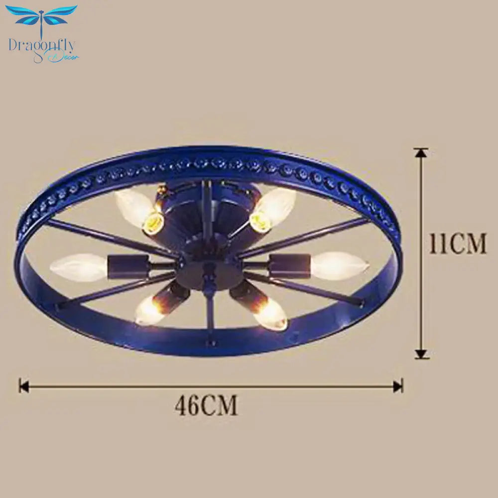 Industrial Style American Retro Wrought Iron Ceiling Lamp Personality And Creativity