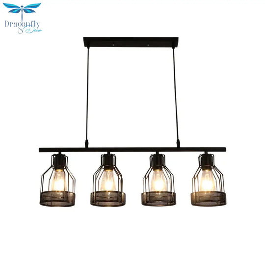 Industrial Style Creative Living Room Dining Bar Table Chandelier American Retro Iron Lamp Multi