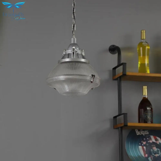 Industrial Vintage Cast Aluminum Crystal Glass Pendant Lights Designer Home Decor Loft Dining/Model