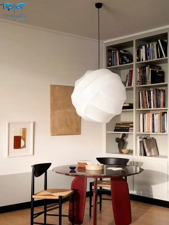 Italian Design Modern Silk Pendant Lights Cloth Hanging Lamp For Living/Dining Room Bedside Bedroom