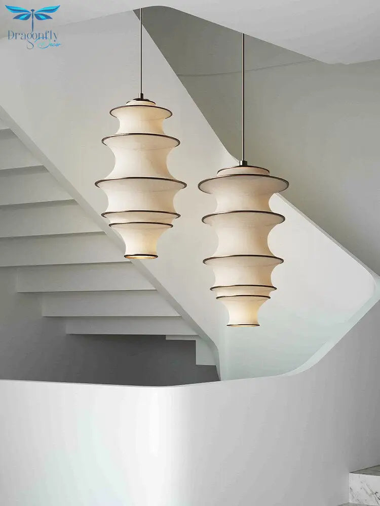 Japanese Design Wabi - Sabi Fabric Pendant Lights Led E27 Home Decor Loft Living Room Bedroom