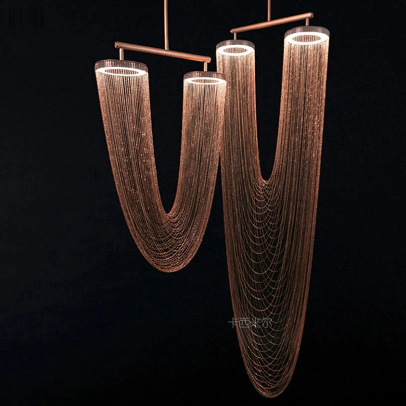 Leah - Led Retro American Iron Chain Pendant Lamp Pendant Light