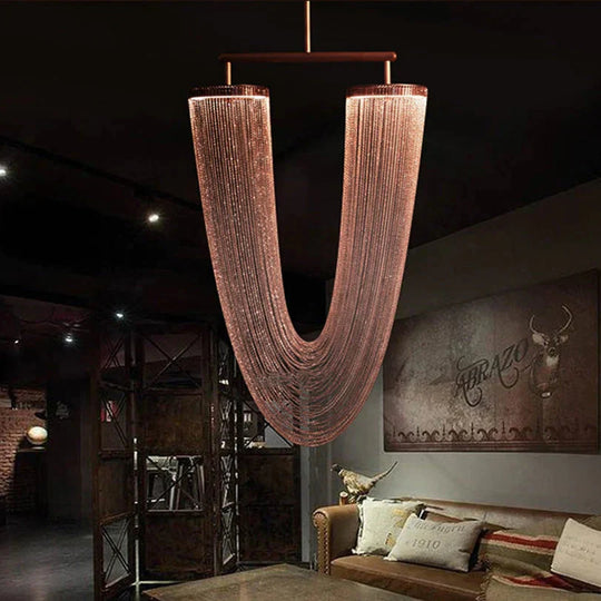 Leah - Led Retro American Iron Chain Pendant Lamp Pendant Light